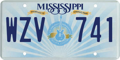 MS license plate WZV741