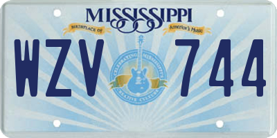MS license plate WZV744