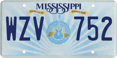 MS license plate WZV752