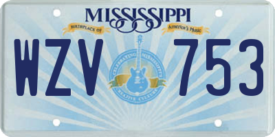 MS license plate WZV753