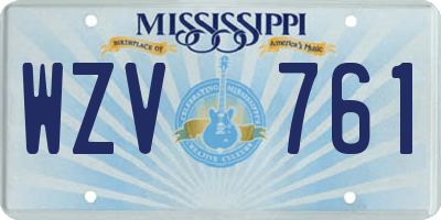 MS license plate WZV761