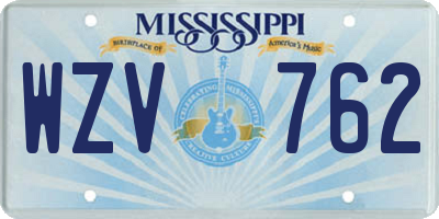 MS license plate WZV762