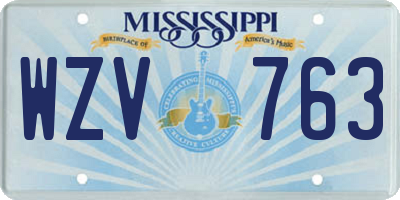 MS license plate WZV763