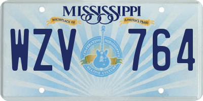 MS license plate WZV764