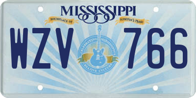 MS license plate WZV766