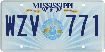 MS license plate WZV771