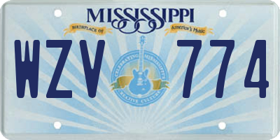 MS license plate WZV774