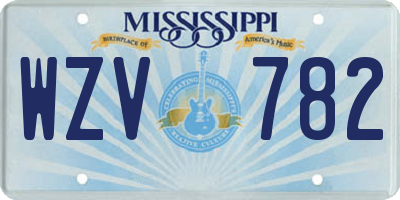 MS license plate WZV782