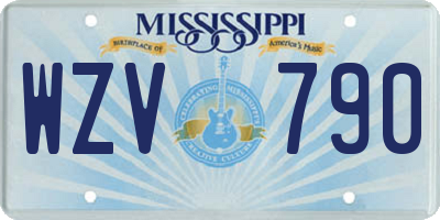 MS license plate WZV790