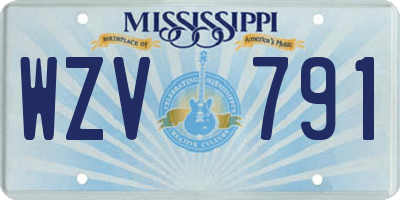 MS license plate WZV791