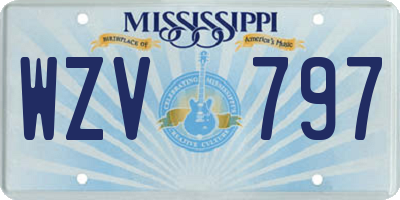 MS license plate WZV797