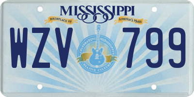 MS license plate WZV799