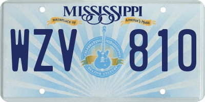 MS license plate WZV810