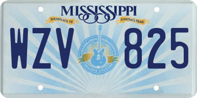 MS license plate WZV825