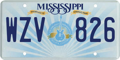MS license plate WZV826
