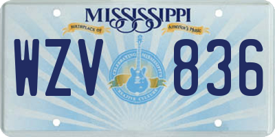 MS license plate WZV836