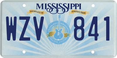 MS license plate WZV841