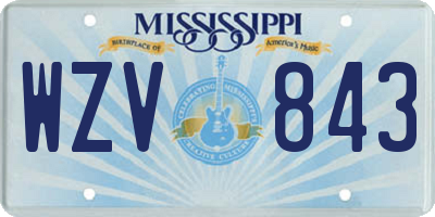 MS license plate WZV843