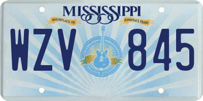 MS license plate WZV845