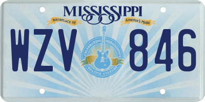 MS license plate WZV846