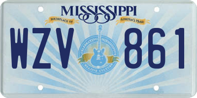 MS license plate WZV861