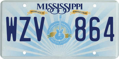 MS license plate WZV864