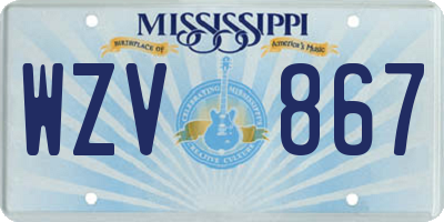 MS license plate WZV867