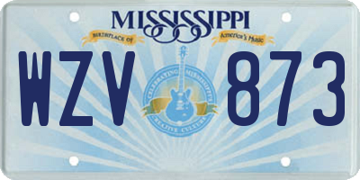 MS license plate WZV873