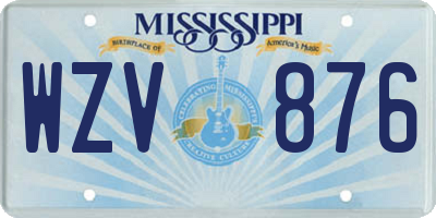 MS license plate WZV876
