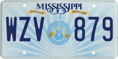 MS license plate WZV879