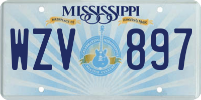 MS license plate WZV897
