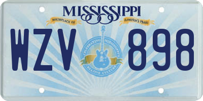MS license plate WZV898