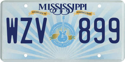 MS license plate WZV899
