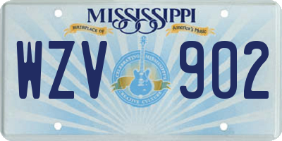 MS license plate WZV902