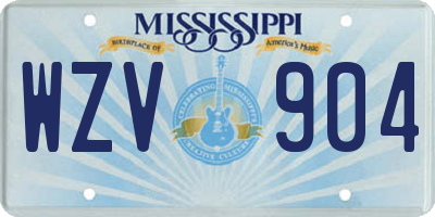 MS license plate WZV904