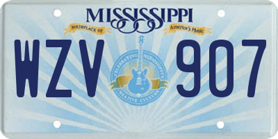 MS license plate WZV907