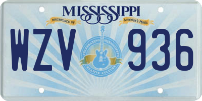 MS license plate WZV936