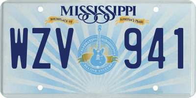 MS license plate WZV941