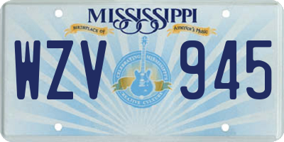 MS license plate WZV945