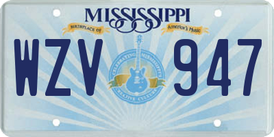 MS license plate WZV947