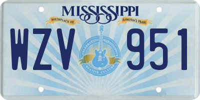 MS license plate WZV951