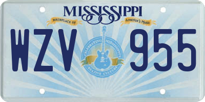 MS license plate WZV955