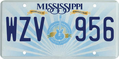 MS license plate WZV956