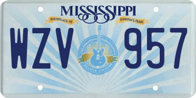 MS license plate WZV957