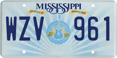 MS license plate WZV961