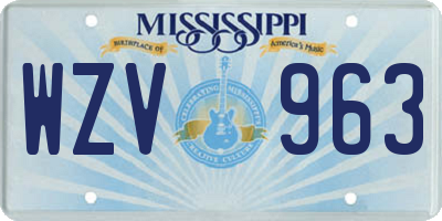 MS license plate WZV963