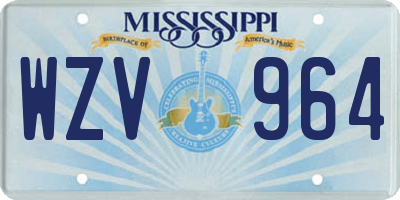MS license plate WZV964