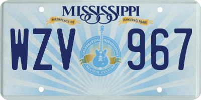 MS license plate WZV967