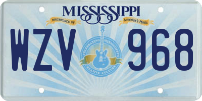 MS license plate WZV968