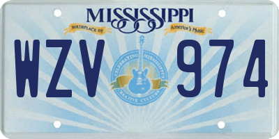 MS license plate WZV974